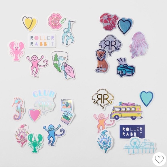 Roller Rabbit Blue and Multicolor Sticker Pack - Picture 7 of 8